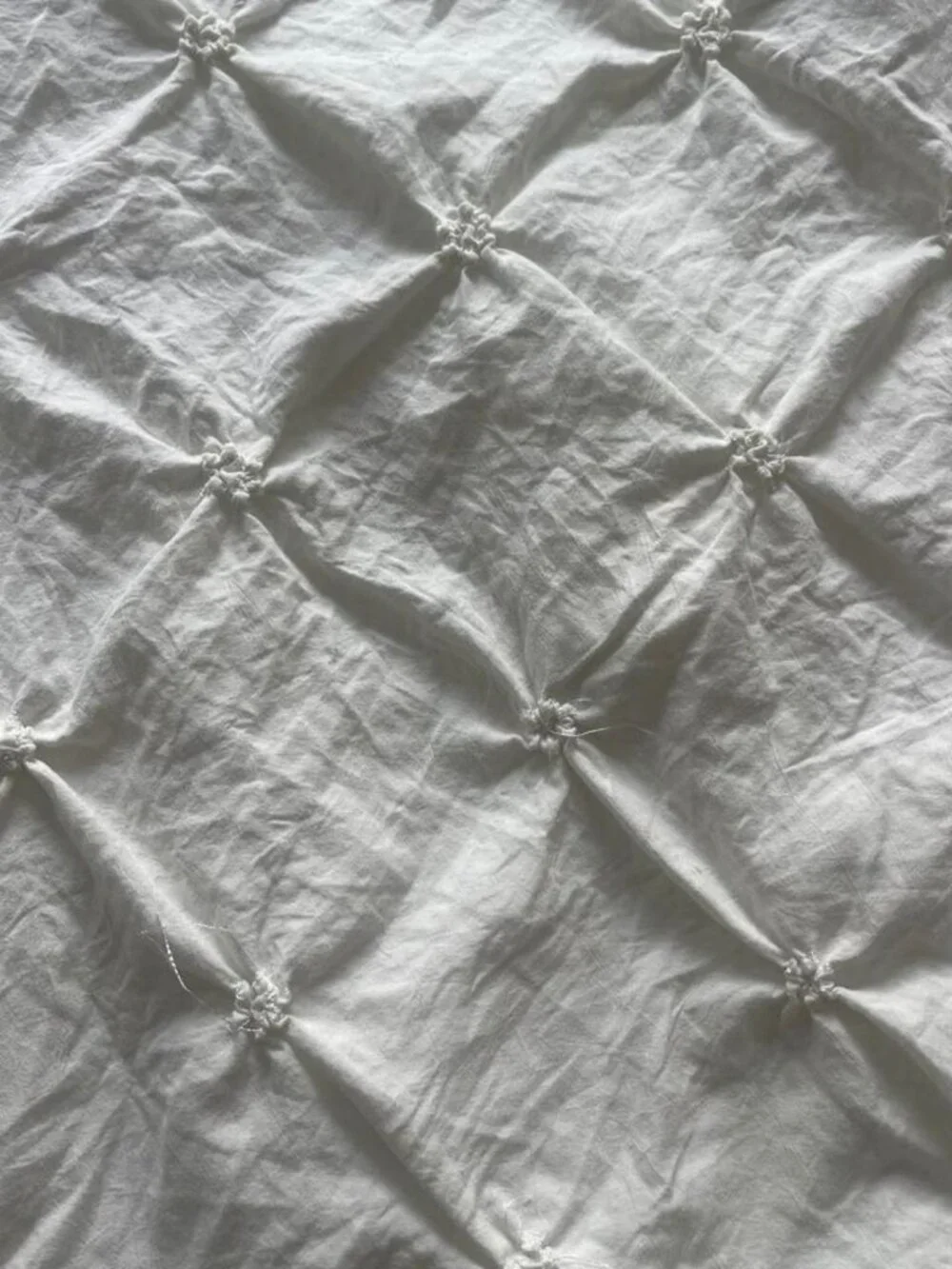 4-Piece White Pintuck Bedding & Pillow Set